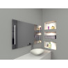 Miroir avec luminaire double bandeau SPIRIT
