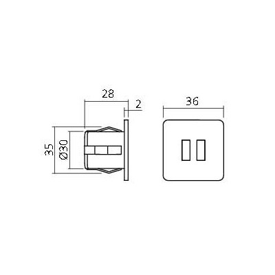 Mini bloc prises USB carré FRIEND