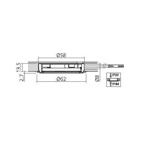 Spot LED 230V diamètre 58 mm