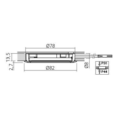 Spot LED 230V diamètre 78 mm SYKE