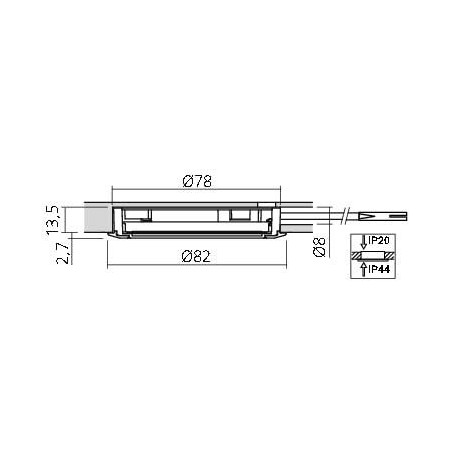 Spot LED 230V diamètre 78 mm