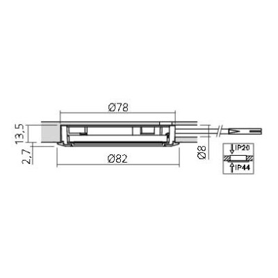 Kit 3 spots LED 230V diamètre 78 mm SYKE