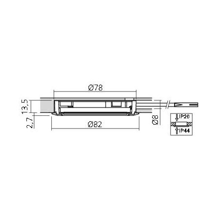 Kit 3 spots LED 230V diamètre 78 mm