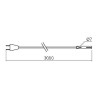 Fil d'alimentation SYKE / SYKO / Micro Lynx, Atome 1 spot, longueur 3000 mm