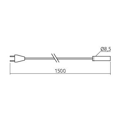 Fil d'alimentation EMMEN 1 spot, longueur 1500 mm