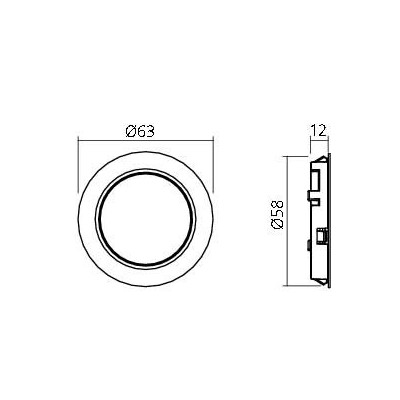 Spot LED rond 3W à encastrer ajustable de blanc froid/blanc chaud FEYA