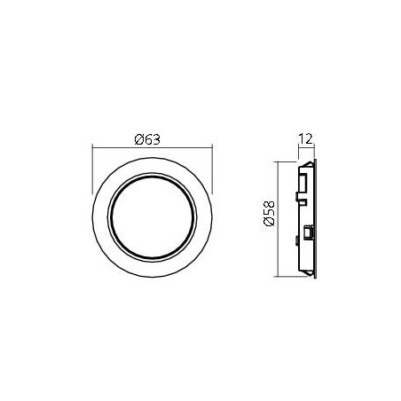 Spot rond 3W à encastrer blanc ajustable FEY