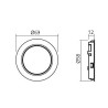 Spot LED rond 3W à encastrer ajustable de blanc froid/blanc chaud FEYA