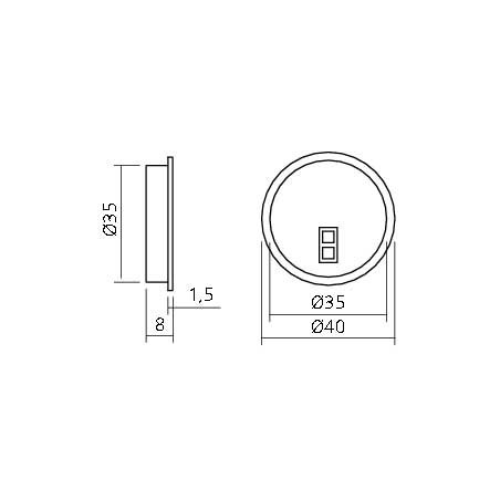 Interrupteur/variateur blanc ajustable FEYA