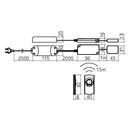 Transformateur avec variateur 12V - 15W