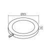 Spot LED COSMOS rond en applique 12V