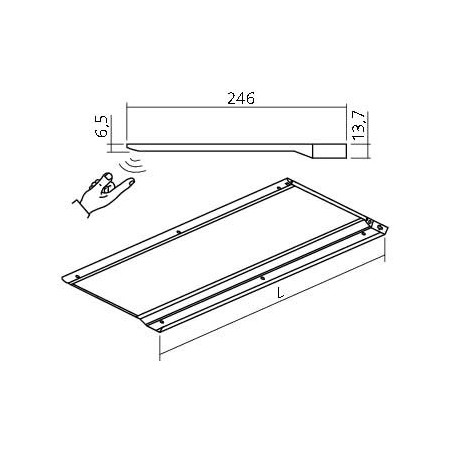 Panneau lumineux blanc ajustable avec interrupteur UKI