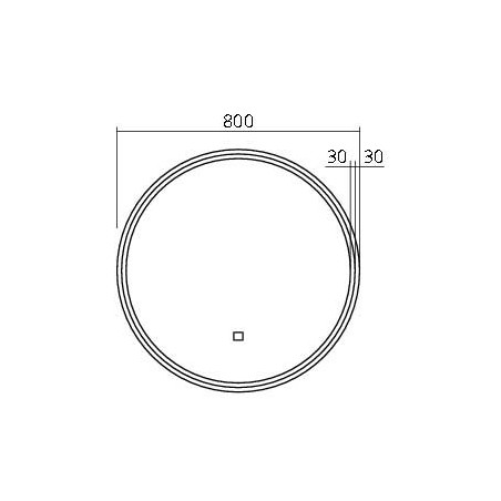 Miroir rond tactile ECLIPSE avec bandeau lumineux LED