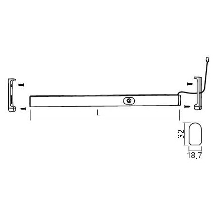 Tube de penderie lumineux LED 12V KARAL