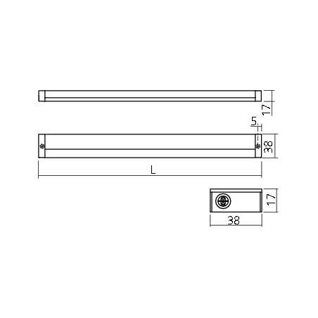 Réglette LED 230V en applique ATOME