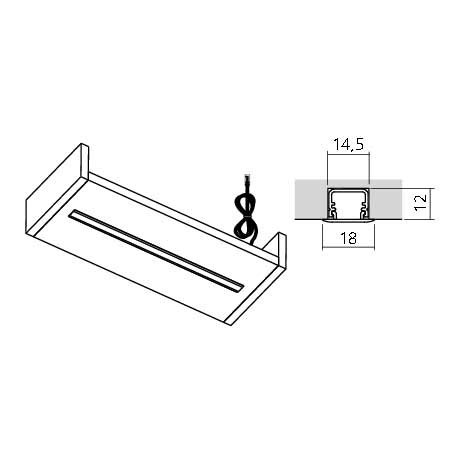 Réglette LED blanc ajustable à encastrer 12V BLINIX