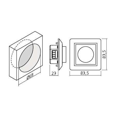 Interrupteur/variateur 230V ATOME