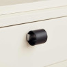 Bouton de meuble DRUM de FURNIPART - Cuir Noir