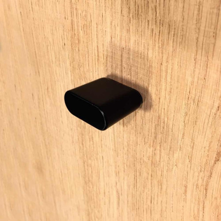 Bouton de meuble noir OBLONG