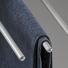 Porte-pantalons coulissant chromé simple avec range-accessoires