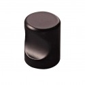 Bouton de meuble cylindrique à encoche noir mat CYNDO