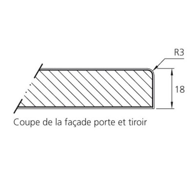 Porte de cuisine sur mesure ALPHA polymère