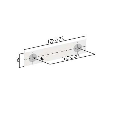 Poignée de meuble COMPACT de FURNIPART - Look inox