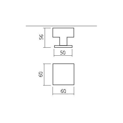 Bouton de porte QUADRA